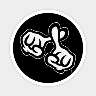 Crossed Fingers (Cross / Bible / Religion / NEG / 2C) Magnet